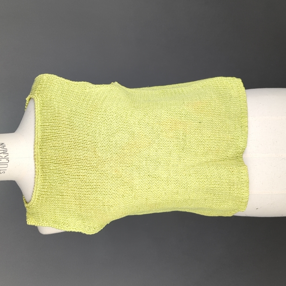 Vtg lime knit Pierre Cardin sweater vest or tank